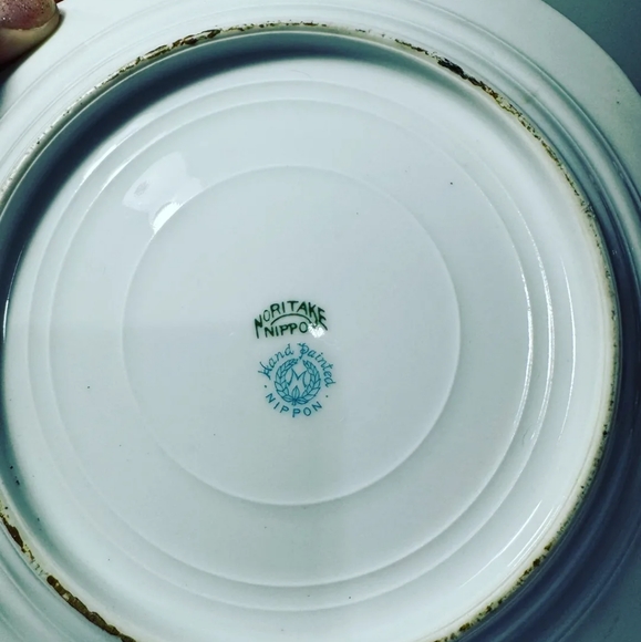 Antique Noritake Nippon Rose Cheese Plate Domed Vented Lid, Hand Painted is brea - Picture 16 of 17